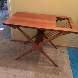Solid Wood MCM Side Table Magazine Stand - R321