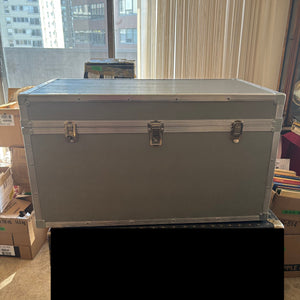 GREY TRUNK WITH CARPETED LINING (DENTED AND SCRATCHED) - P250