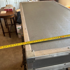 GREY TRUNK WITH CARPETED LINING (DENTED AND SCRATCHED) - P250
