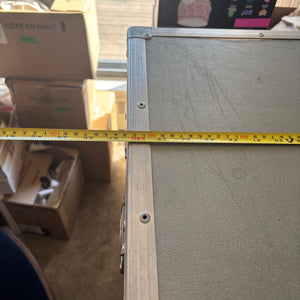 GREY TRUNK WITH CARPETED LINING (DENTED AND SCRATCHED) - P250
