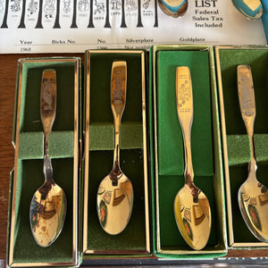 VINTAGE BIRKS COMMEMORATIVE COLLECTOR SPOONS COLLECTION - P340