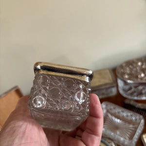 ANTIQUE DRESSING TABLE ITEMS (STAMPED SILVER AND MORE) - P341