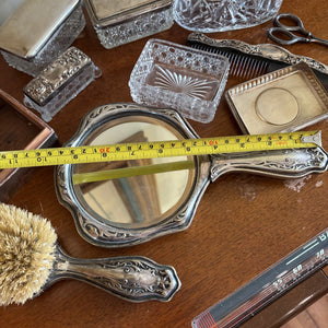 ANTIQUE DRESSING TABLE ITEMS (STAMPED SILVER AND MORE) - P341
