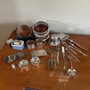 VINTAGE SILVER PLATED AND MORE GROUPING - P343