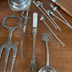 VINTAGE SILVER PLATED AND MORE GROUPING - P343