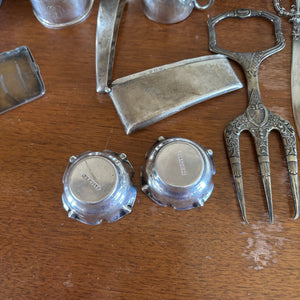VINTAGE SILVER PLATED AND MORE GROUPING - P343