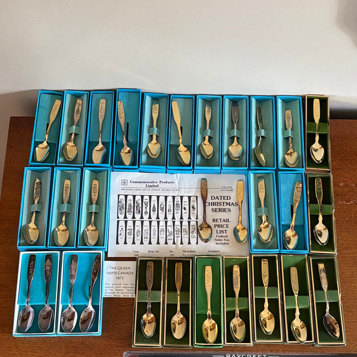 VINTAGE BIRKS COMMEMORATIVE COLLECTOR SPOONS COLLECTION - P340