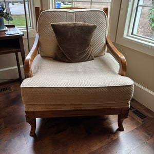 Drexel Heritage County Style Club Chair with Solid Wood Frame - M322