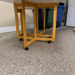 Cutting Table with Drop Down Sides and Wheels - M325