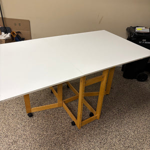 Cutting Table with Drop Down Sides and Wheels - M325