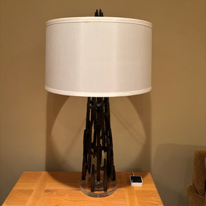 24” Tall Single Table Lamp with Contemporary Ceramic Base and 17” Wide Shade - M335