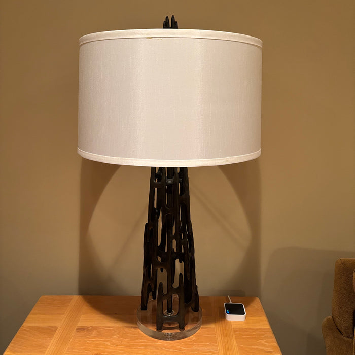 24” Tall Single Table Lamp with Contemporary Ceramic Base and 17” Wide Shade - M335