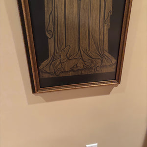 40" x 16" Framed Lady Jemima Wilson Brass Rubbing - M337