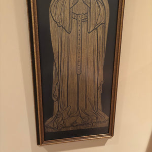 40" x 16" Framed Lady Jemima Wilson Brass Rubbing - M337