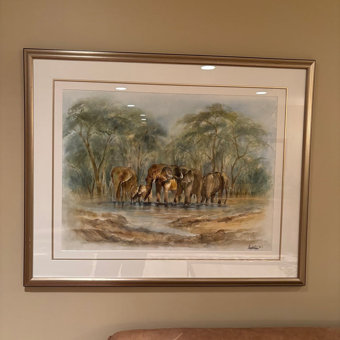 38” x 30” Framed Original Crystal Wynn Watercolour Painting - M340
