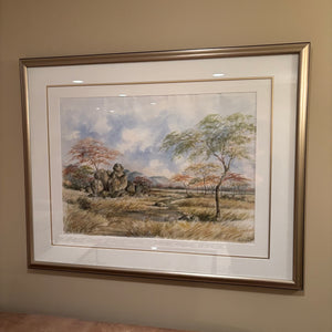 38” x 30” Framed Original Crystal Wynn Watercolour Painting - M341