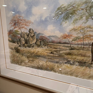 38” x 30” Framed Original Crystal Wynn Watercolour Painting - M341