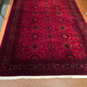 5'7" x 7'10" Vintage Afghan Wool Area Rug - M349