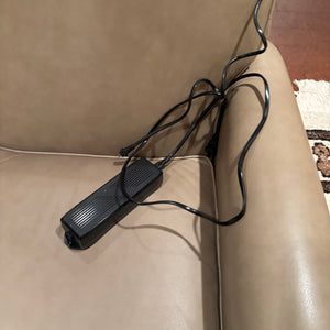 Like New Ethan Allen Beige Leather Electric Recliner - M351