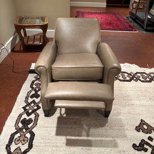 Like New Ethan Allen Beige Leather Electric Recliner - M351