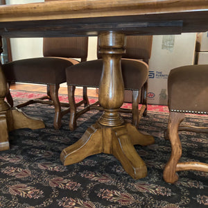 84" Long Solid Wood Dining Table with 6 Chairs - M355