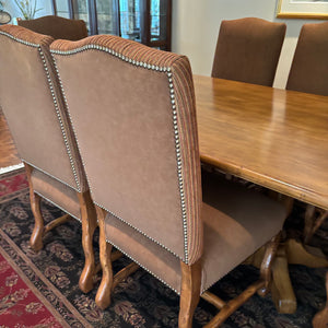 84" Long Solid Wood Dining Table with 6 Chairs - M355