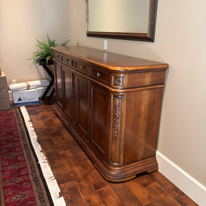 Solid Wood Credenza with 4 Drawers (contents not included) - M356
