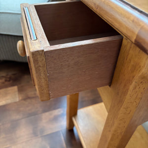 28” Tall Solid Wood Accent Stand/Table with Small Drawer - M358