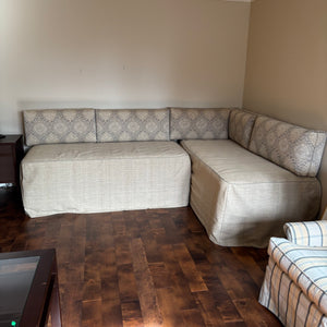 Designer Day Bed (Slipcovered Mattresses and Box Springs with 12” Thick Back Pillows) - M360