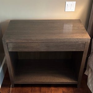 Contemporary Solid Wood Open Night Stand with Single Drawer - M318