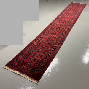 16Ft x 2Ft Vintage Wool Floor Runner - M333