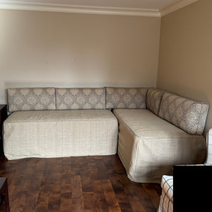 Designer Day Bed (Slipcovered Mattresses and Box Springs with 12” Thick Back Pillows) - M360