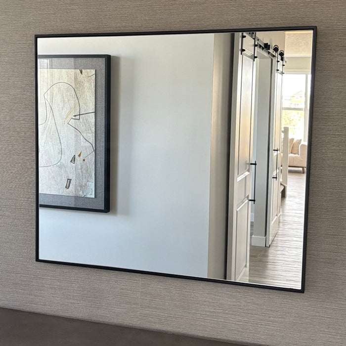 Renwil 35" x 30" Black Metal Framed Wall Mirror - G321