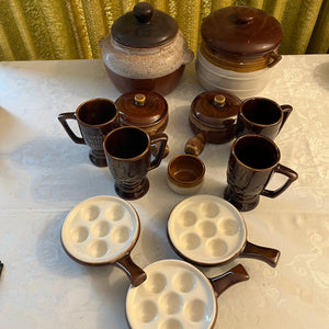Vintage Crockery Grouping (Bean Pots and More) - R534