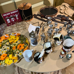 Mixed Vintage Barware Grouping (Mugs, Pewter and More) - R546