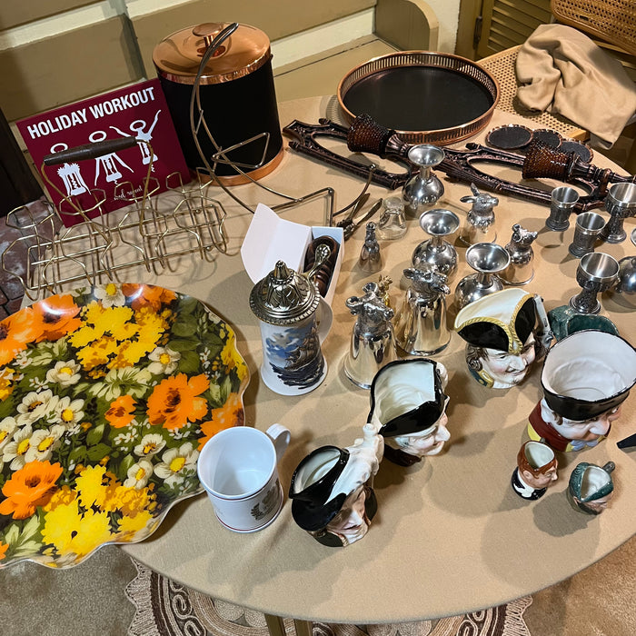 Mixed Vintage Barware Grouping (Mugs, Pewter and More) - R546