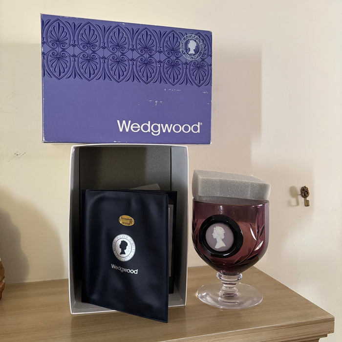 Wedgwood Silver Jubilee Amethyst Glass Goblet- R558
