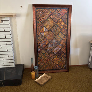 56" x 30" Framed Fabric Wall Art Grouping - R564