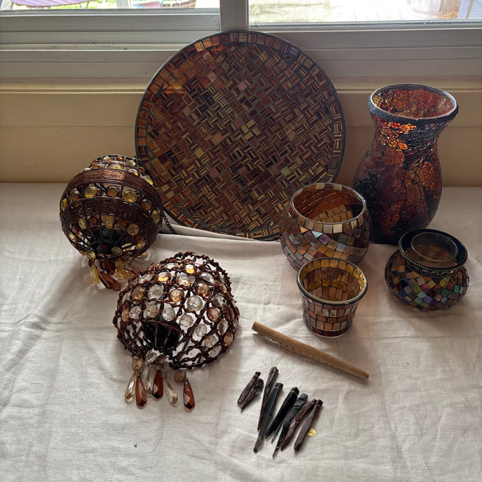 Home Decor Grouping (Tones of Brown and Orange) - R574