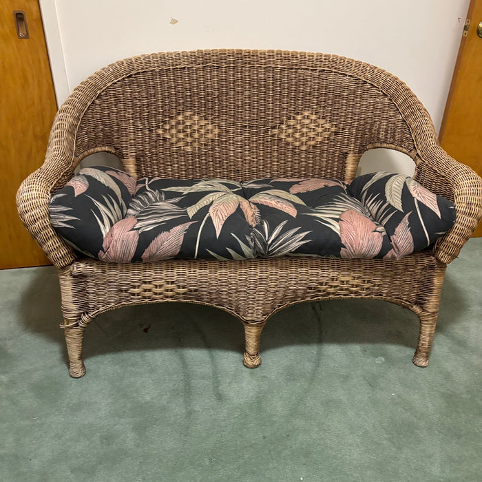 Wicker Loveseat (some damage on leg) - R583