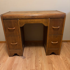 Solid Wood Antique Desk with 4 Deep Drawers - S516