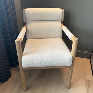 Kiano Dining Armchair in Charter Oatmeal (Retail Value $1,383) - L302