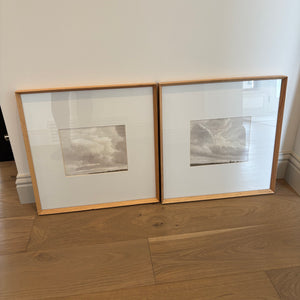 Set of 2 19" x 19" Framed Clouds Prints - L319