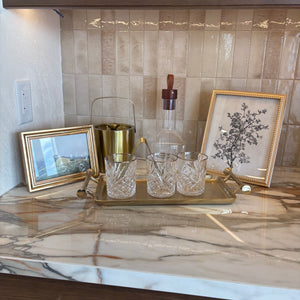 Bar and Artwork Grouping (Decanter with Wooden Stopper and More) - L330