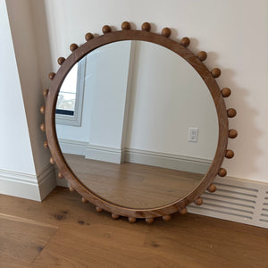 31" Wide Wood Framed Wall Mirror - L338