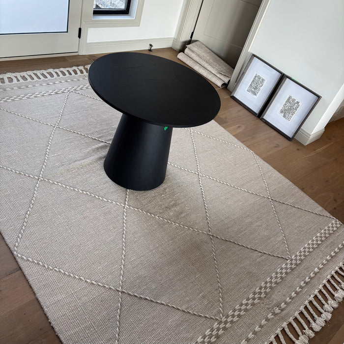 7’6” x 9’6” Sawyer Collection Wool/Cotton Area Rug in Sand with Underlay (Retail Value $650) - L353