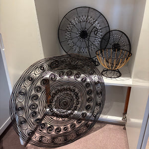 Black Lightweight Metal Wall Medallion and More - 0464