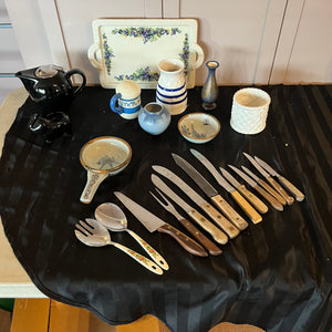 Vintage Knives, Earthenware and More Grouping - 0560