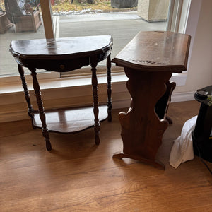 2 As Is Vintage Solid Wood Accent Stands - B261