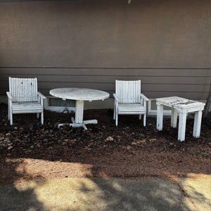 4 Piece Wooden Outdoor Furniture Set (as is) - L190